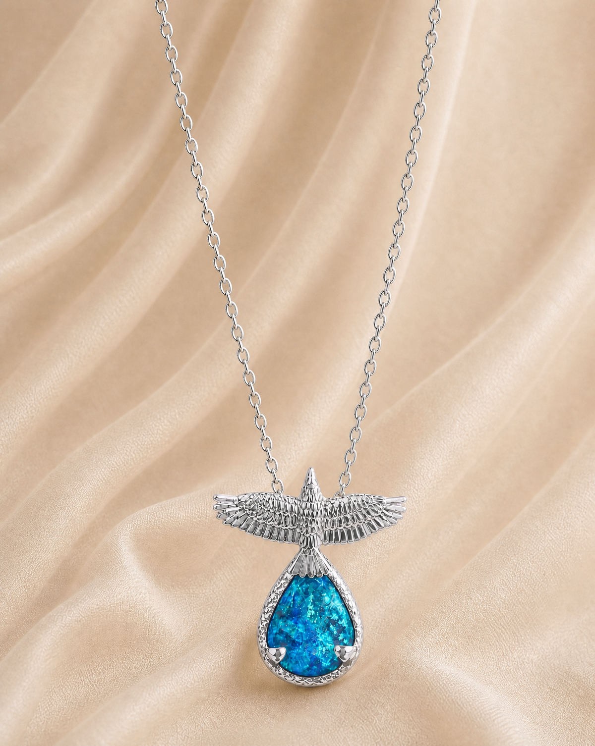 SunDancer Chrysocolla Pendant — Silver
