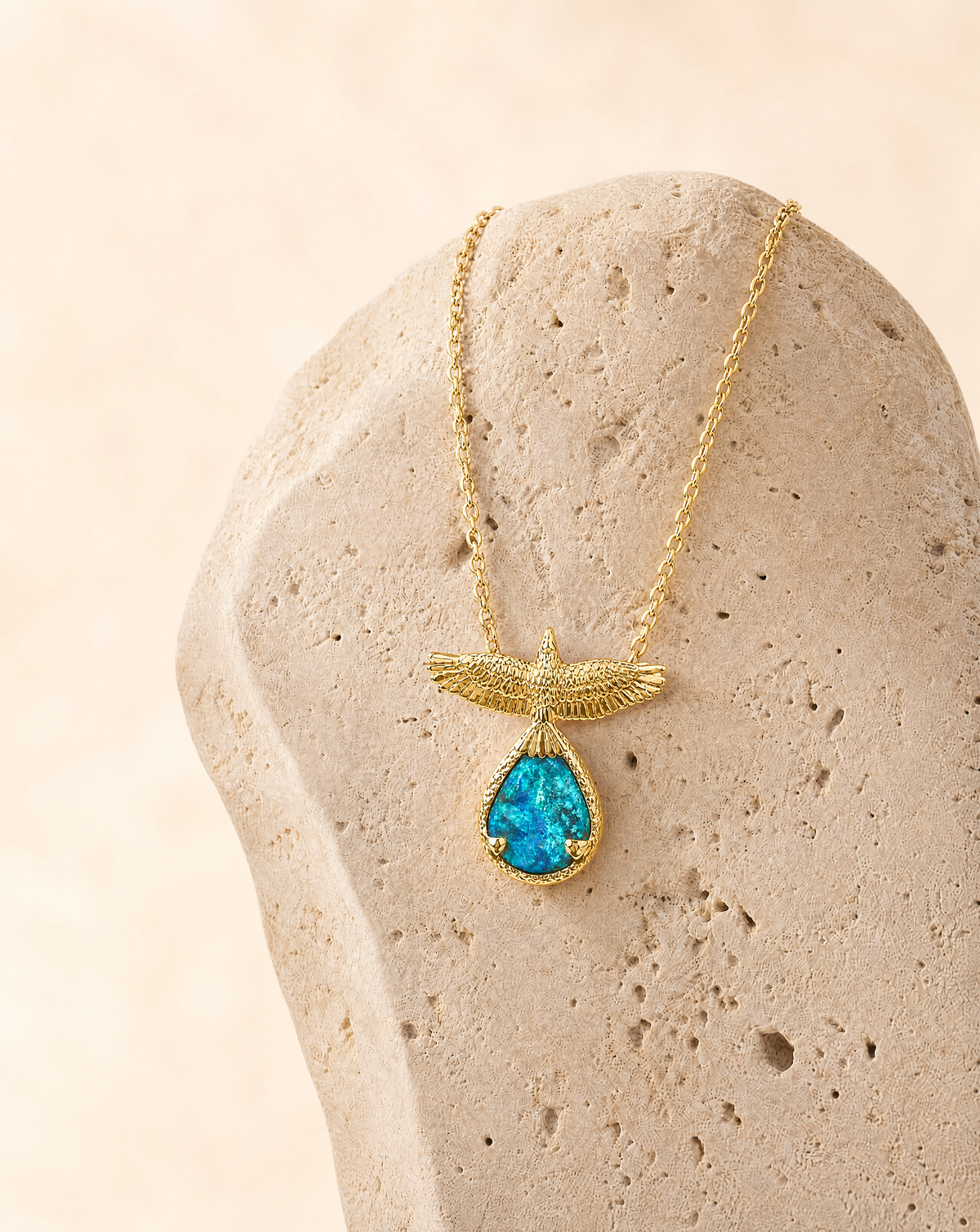 SunDancer Chrysocolla Pendant, Gold
