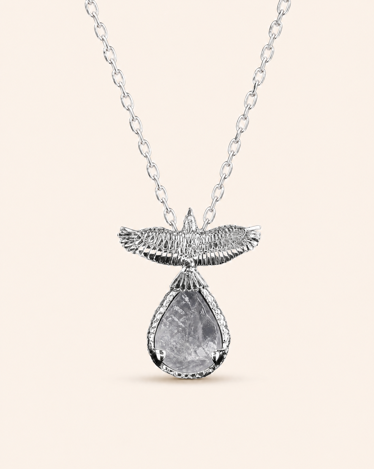 SunDancer Clear Quartz Pendant — Silver
