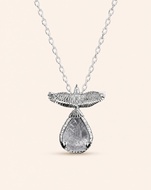 SunDancer Clear Quartz Pendant — Silver