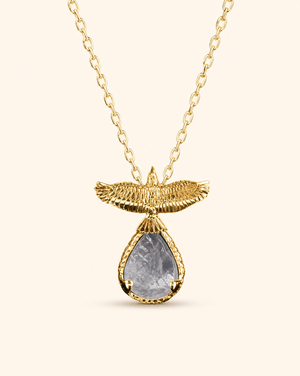 SunDancer Clear Quartz Pendant — Gold