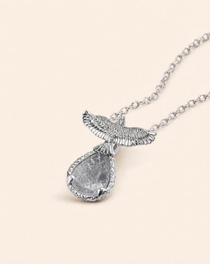 SunDancer Clear Quartz Pendant — Silver