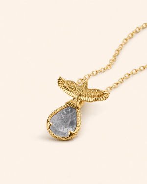 SunDancer Clear Quartz Pendant — Gold