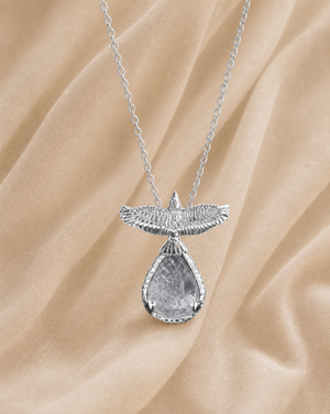 SunDancer Clear Quartz Pendant — Silver