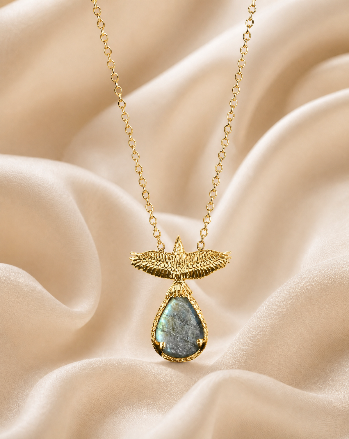 SunDancer Labradorite Pendant — Gold