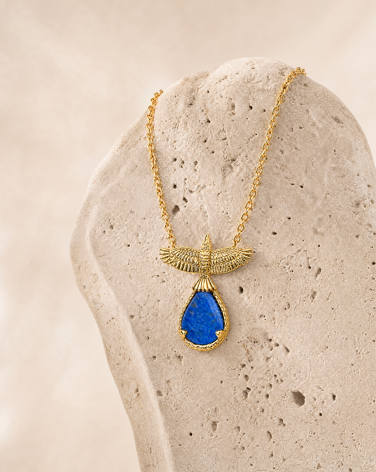 SunDancer Lapis Pendant, Gold