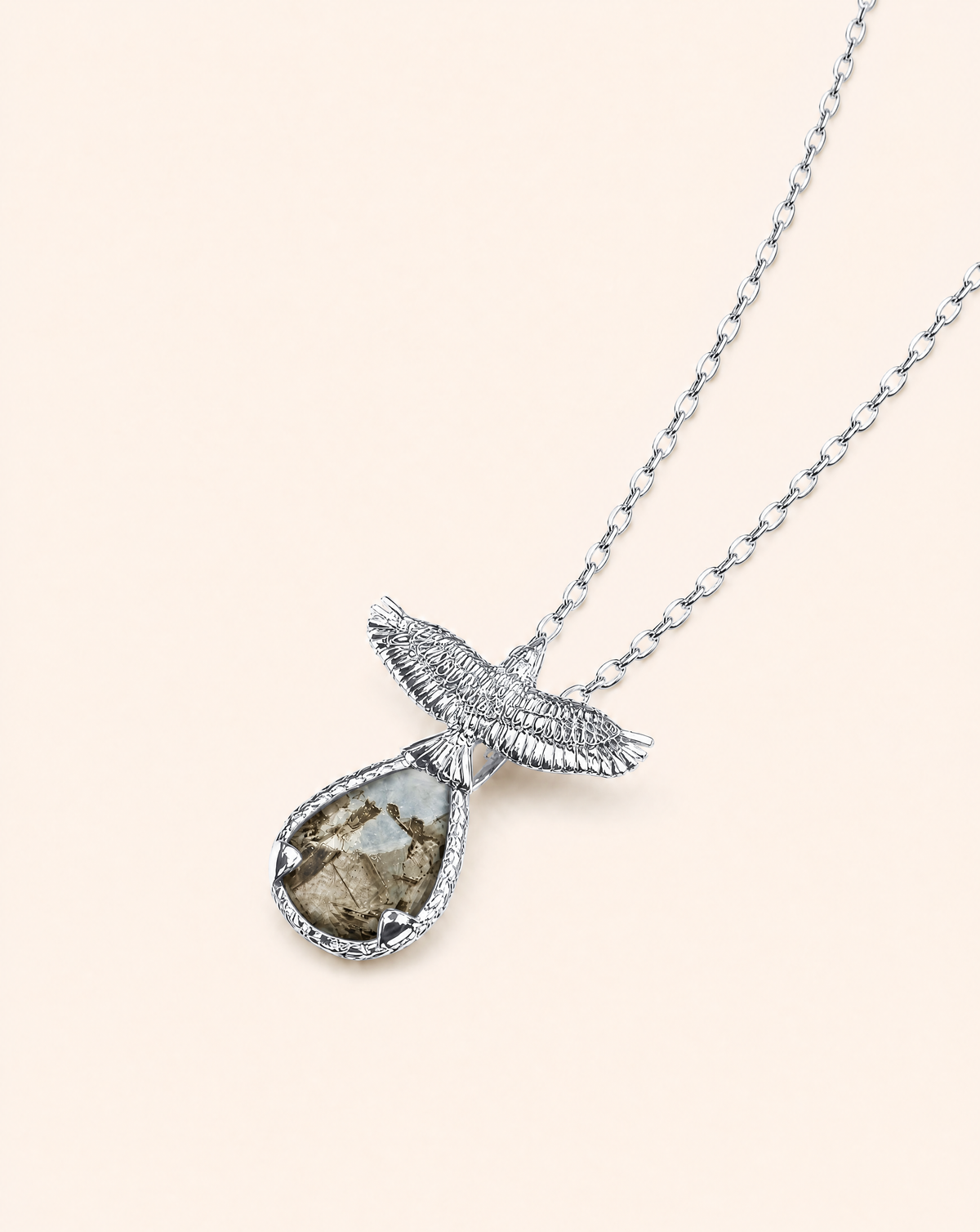 SunDancer Pyrite Pendant — Silver