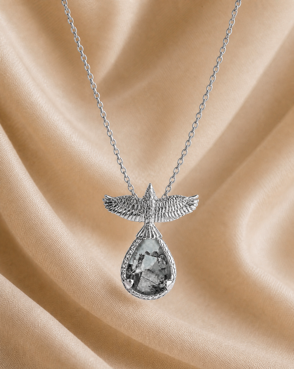 SunDancer Pyrite Pendant — Silver