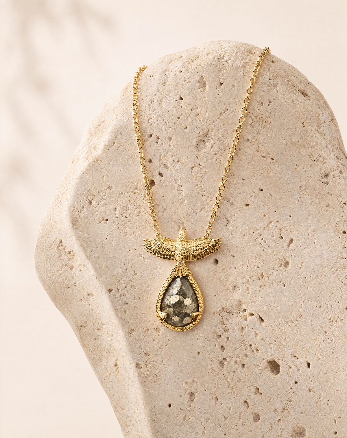 SunDancer Pyrite Pendant, Gold