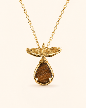 SunDancer Tiger's Eye Pendant — Gold