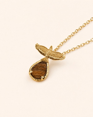SunDancer Tiger's Eye Pendant — Gold