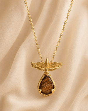 SunDancer Tiger's Eye Pendant — Gold