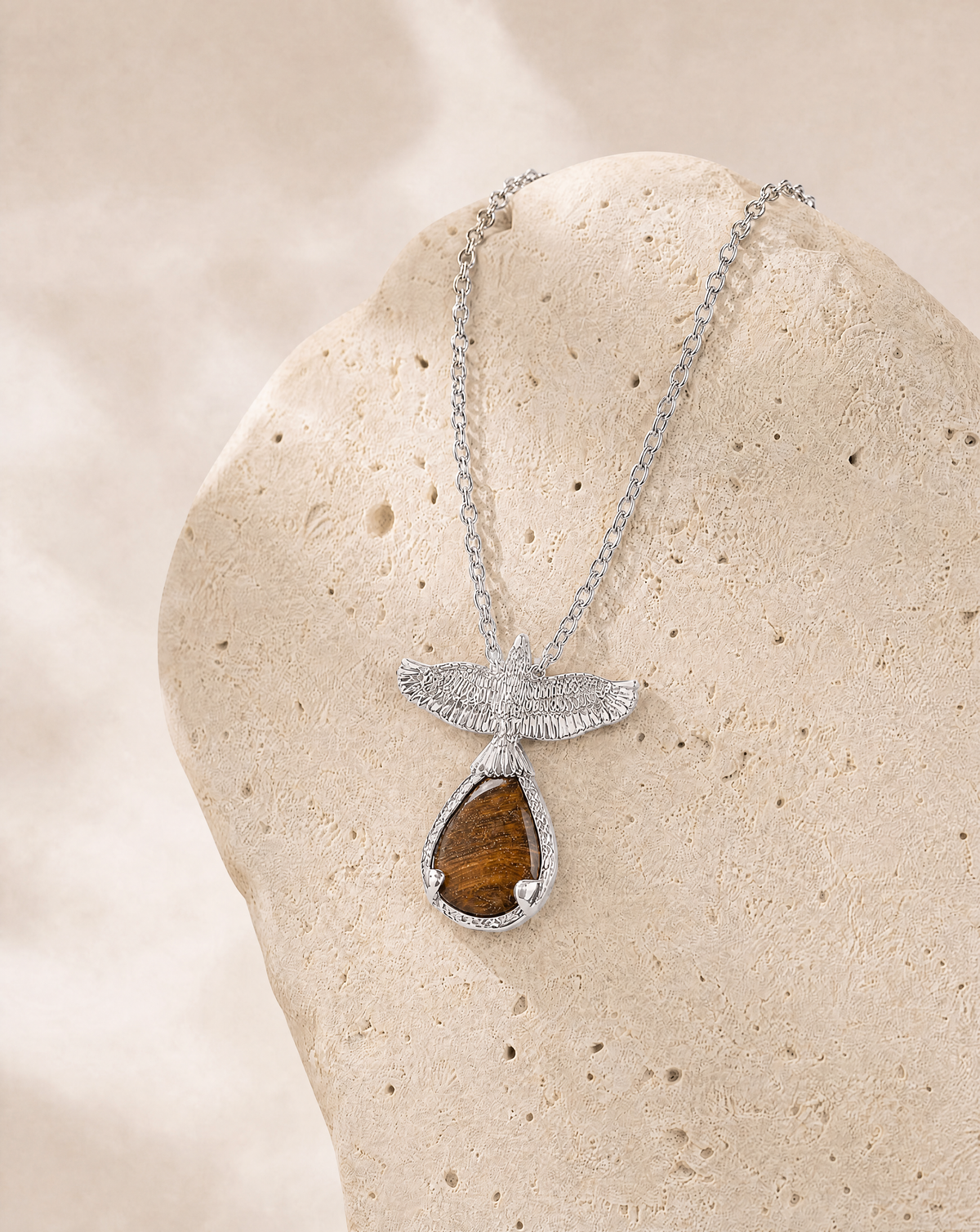 SunDancer Tiger's Eye Pendant — Silver