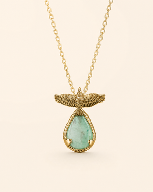 SunDancer Turquoise Pendant — Gold
