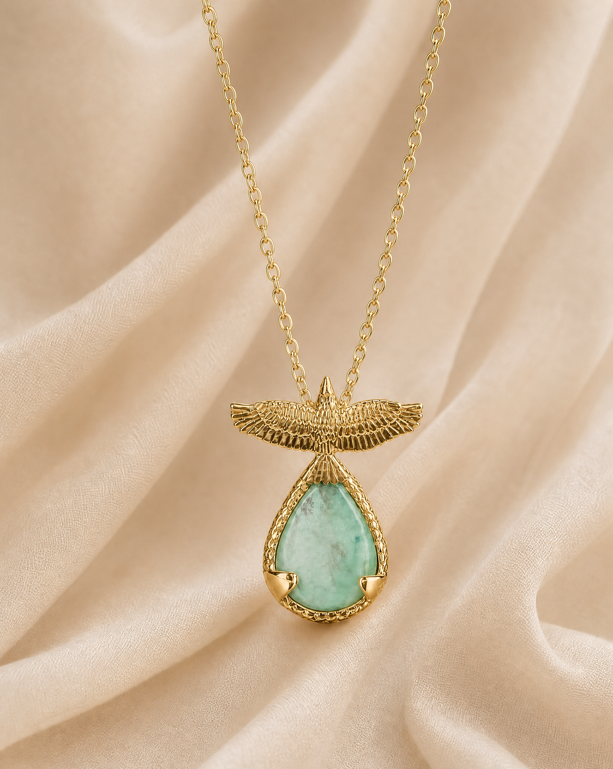 SunDancer Turquoise Pendant — Gold