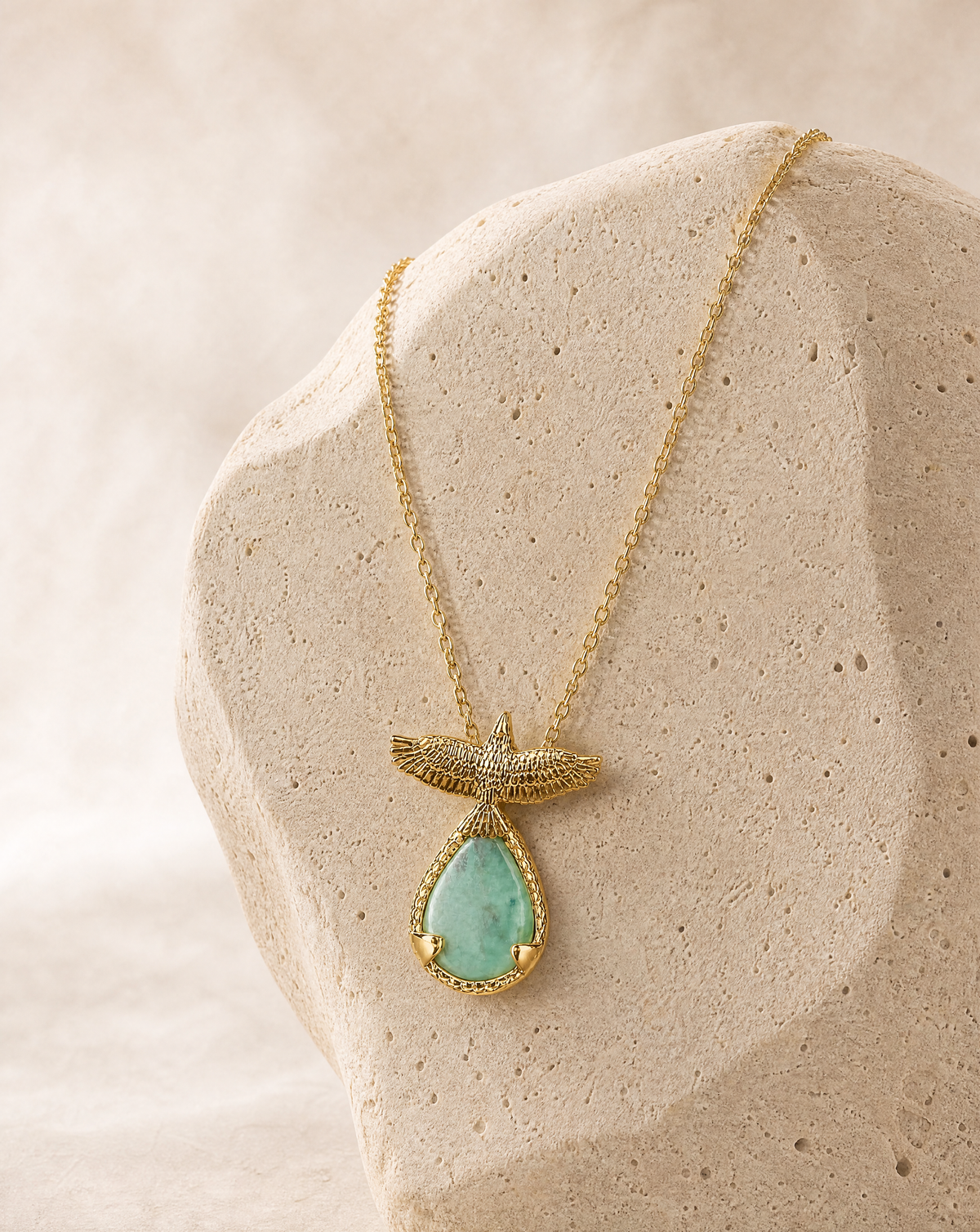 SunDancer Turquoise Pendant — Gold