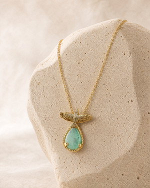 SunDancer Turquoise Pendant — Gold