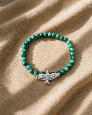 Unity Chrysocolla Bracelet — Silver