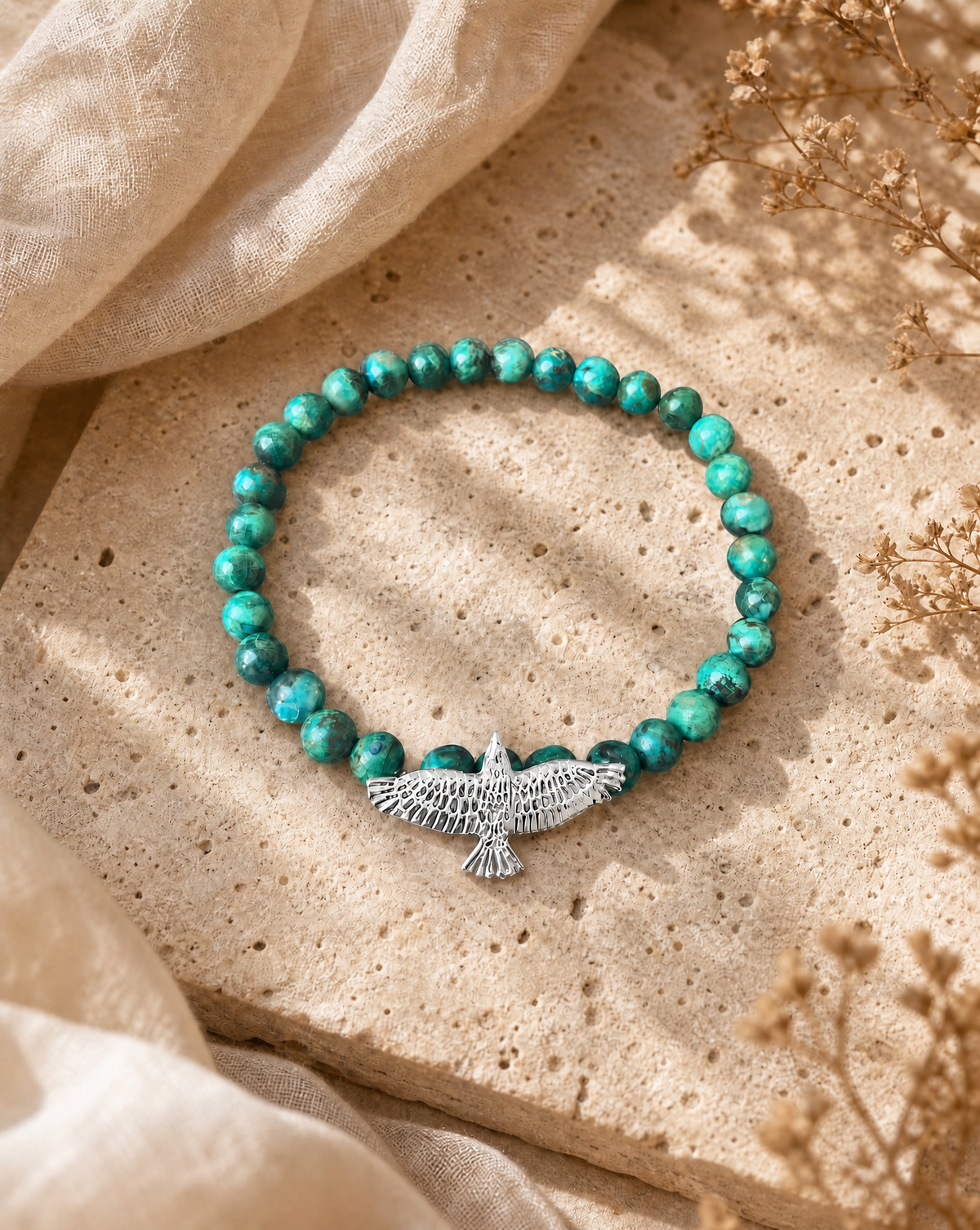 Unity Chrysocolla Bracelet — Silver