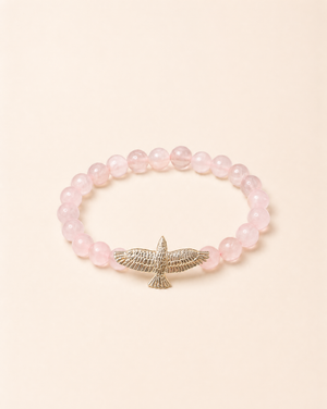 Unity Rose Quartz Bracelet — Silver