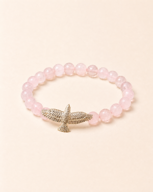 Unity Rose Quartz Bracelet — Silver