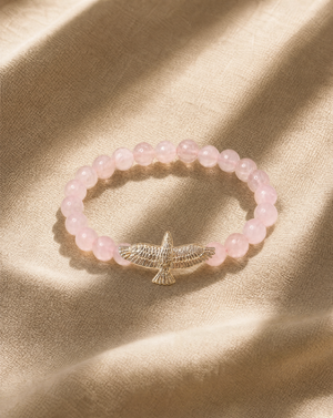 Unity Rose Quartz Bracelet — Silver