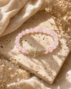 Unity Rose Quartz Bracelet — Silver