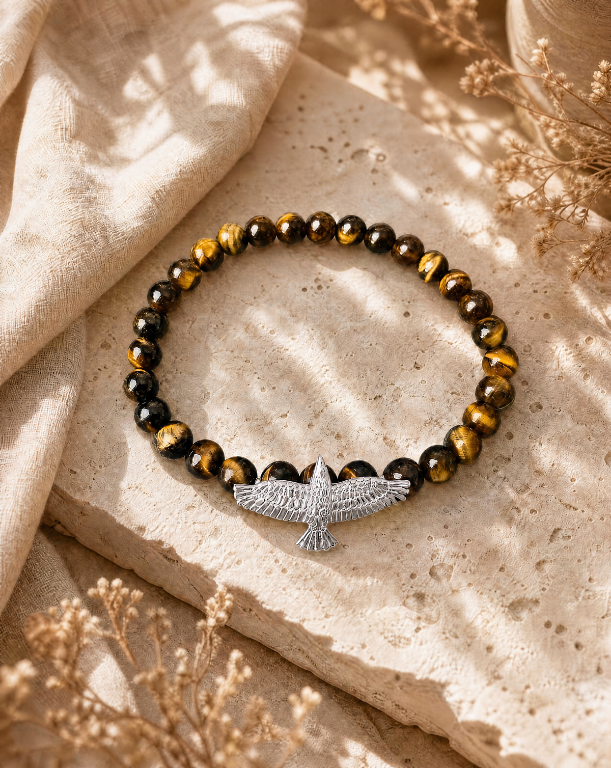 Unity Tigers Eye Bracelet — Silver