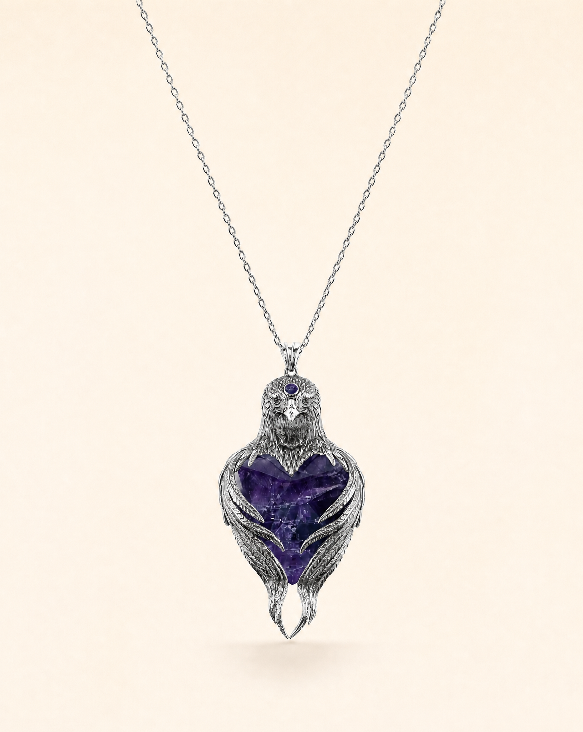 Vision-Nes Amethyst Pendant — Silver