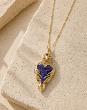 Vision-Nes Amethyst Pendant — Gold