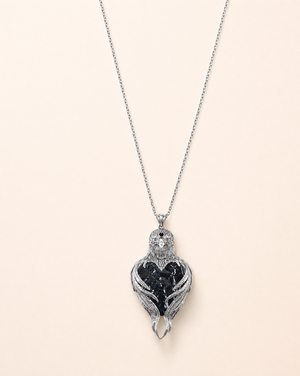 Vision-Nes Black Tourmaline Pendant — Silver