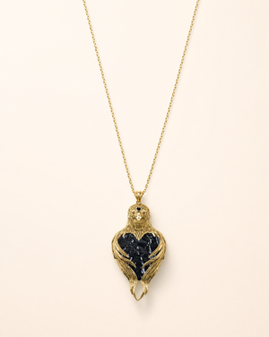 Vision-Nes Black Tourmaline Pendant — Gold
