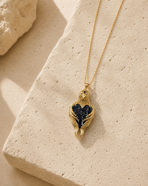 Vision-Nes Black Tourmaline Pendant — Gold