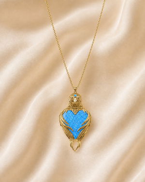 Vision-Nes Blue Opal Pendant — Gold