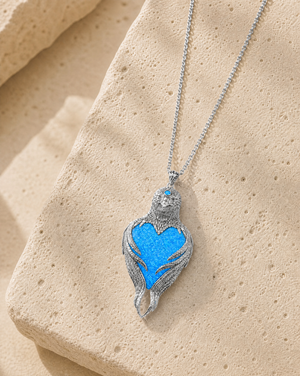 Vision-Nes Blue Opal Pendant — Silver