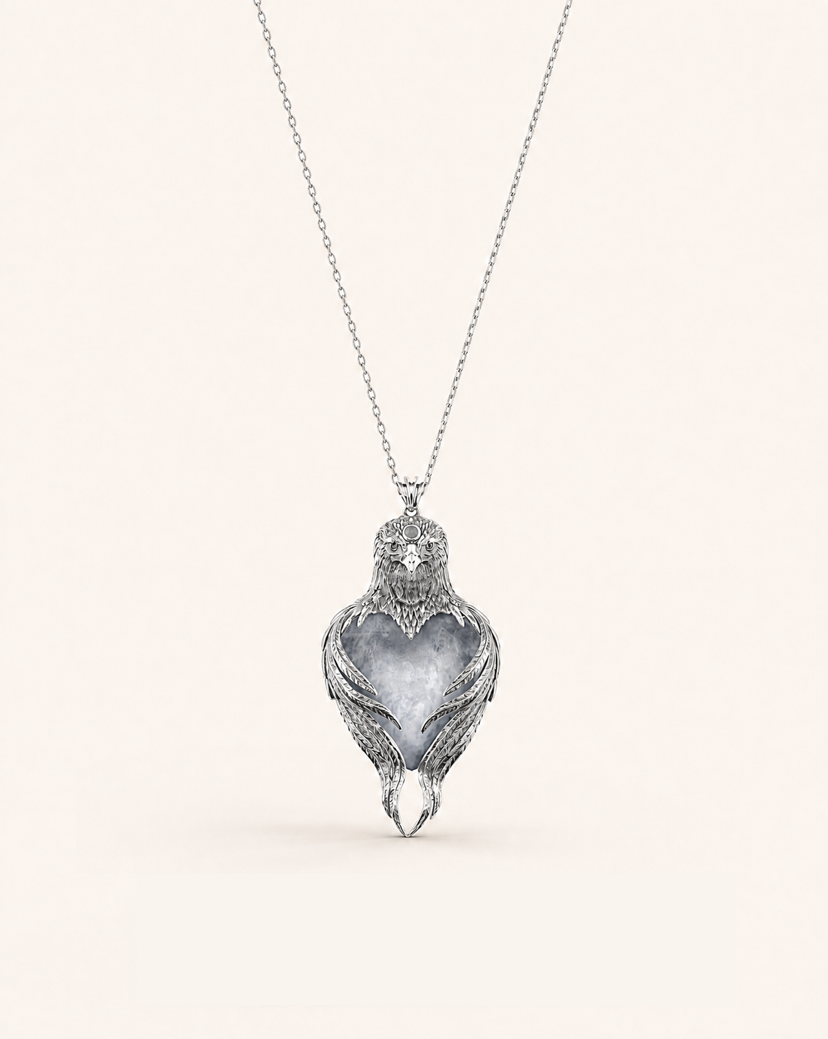 Vision-Nes Clear Quartz Pendant — Silver