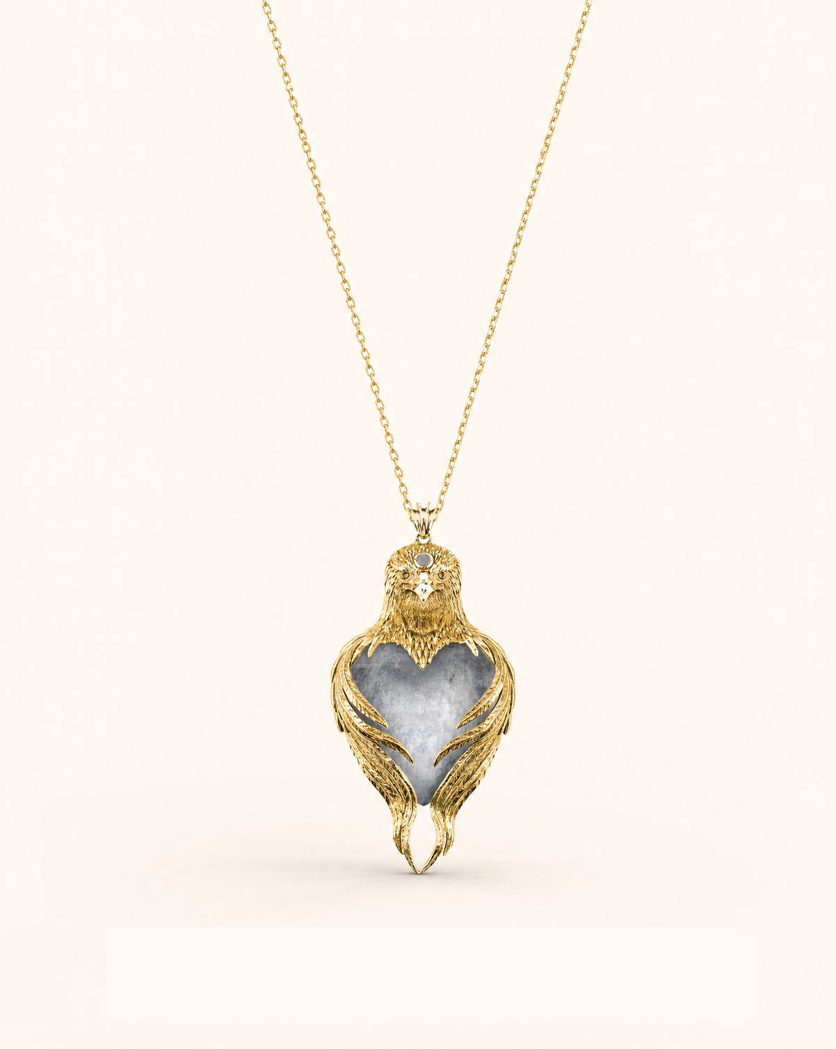 Vision-Nes Clear Quartz Pendant — Gold