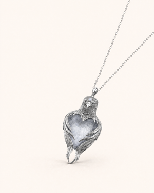 Vision-Nes Clear Quartz Pendant — Silver