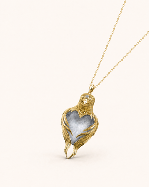 Vision-Nes Clear Quartz Pendant — Gold
