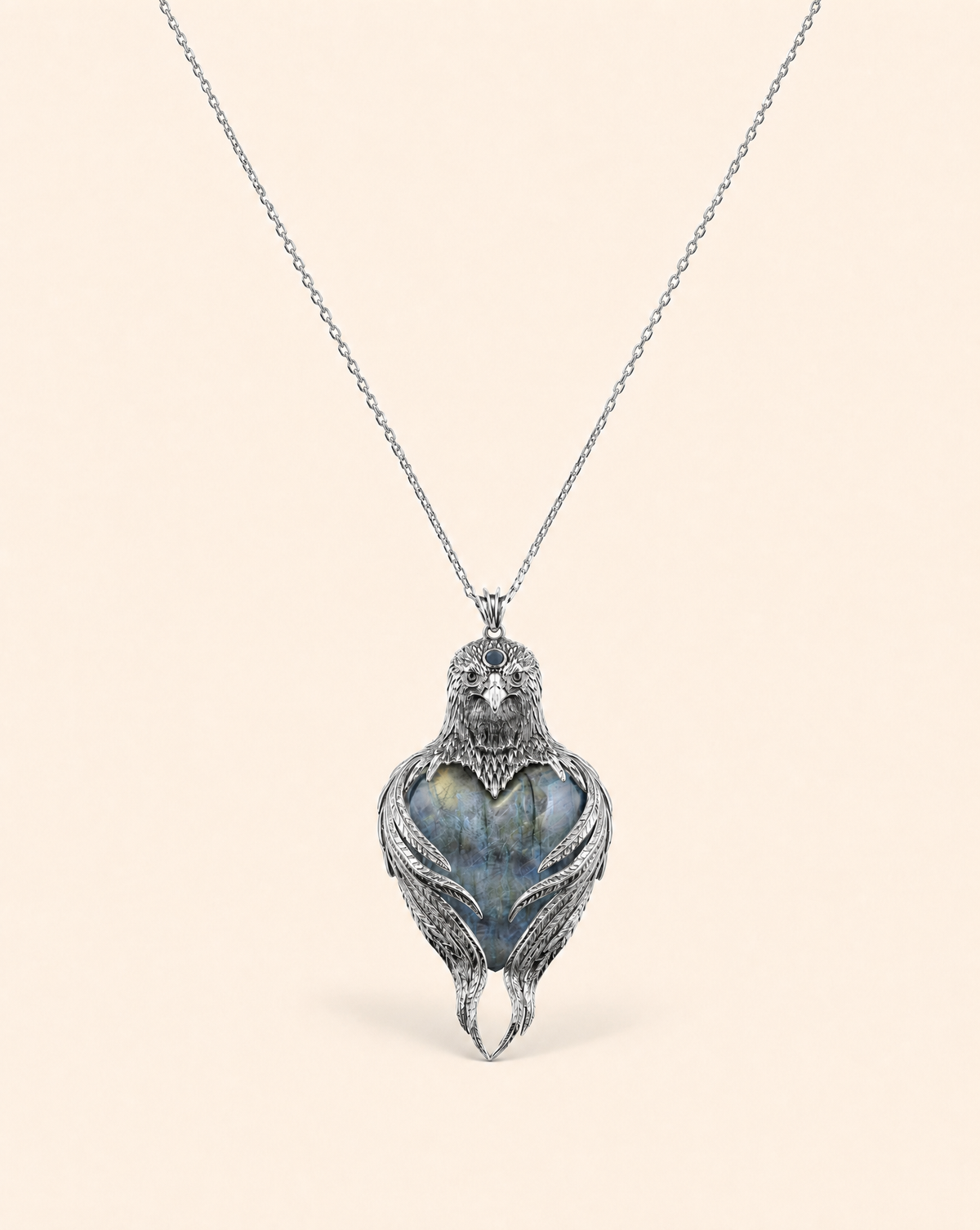 Vision-Nes Labradorite Pendant — Silver