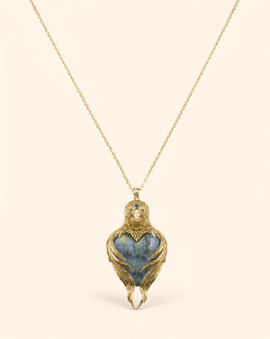 Vision-Nes Labradorite Pendant — Gold