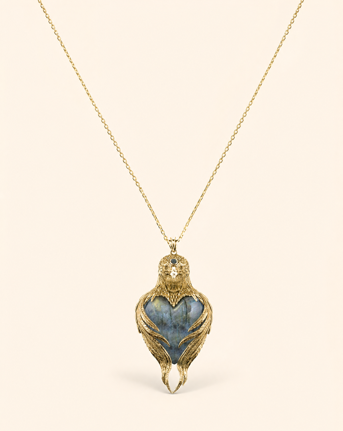 Vision-Nes Labradorite Pendant — Gold