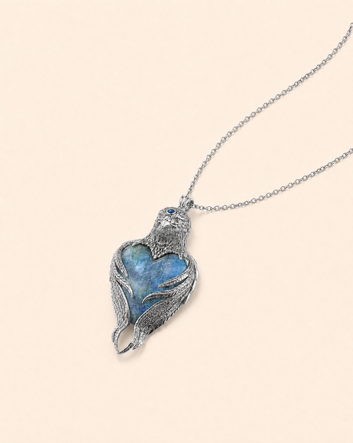 Vision-Nes Labradorite Pendant — Silver