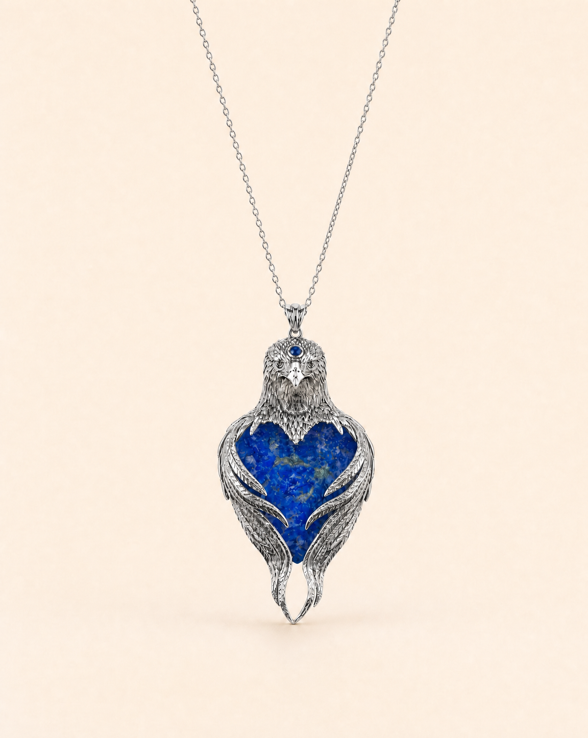 Vision-Nes Lapis Pendant — Silver