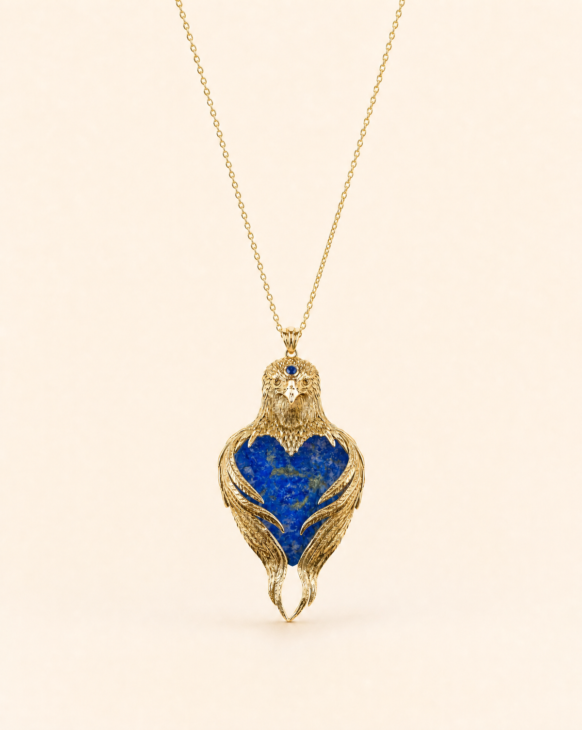 Vision-Nes Lapis Pendant — Gold