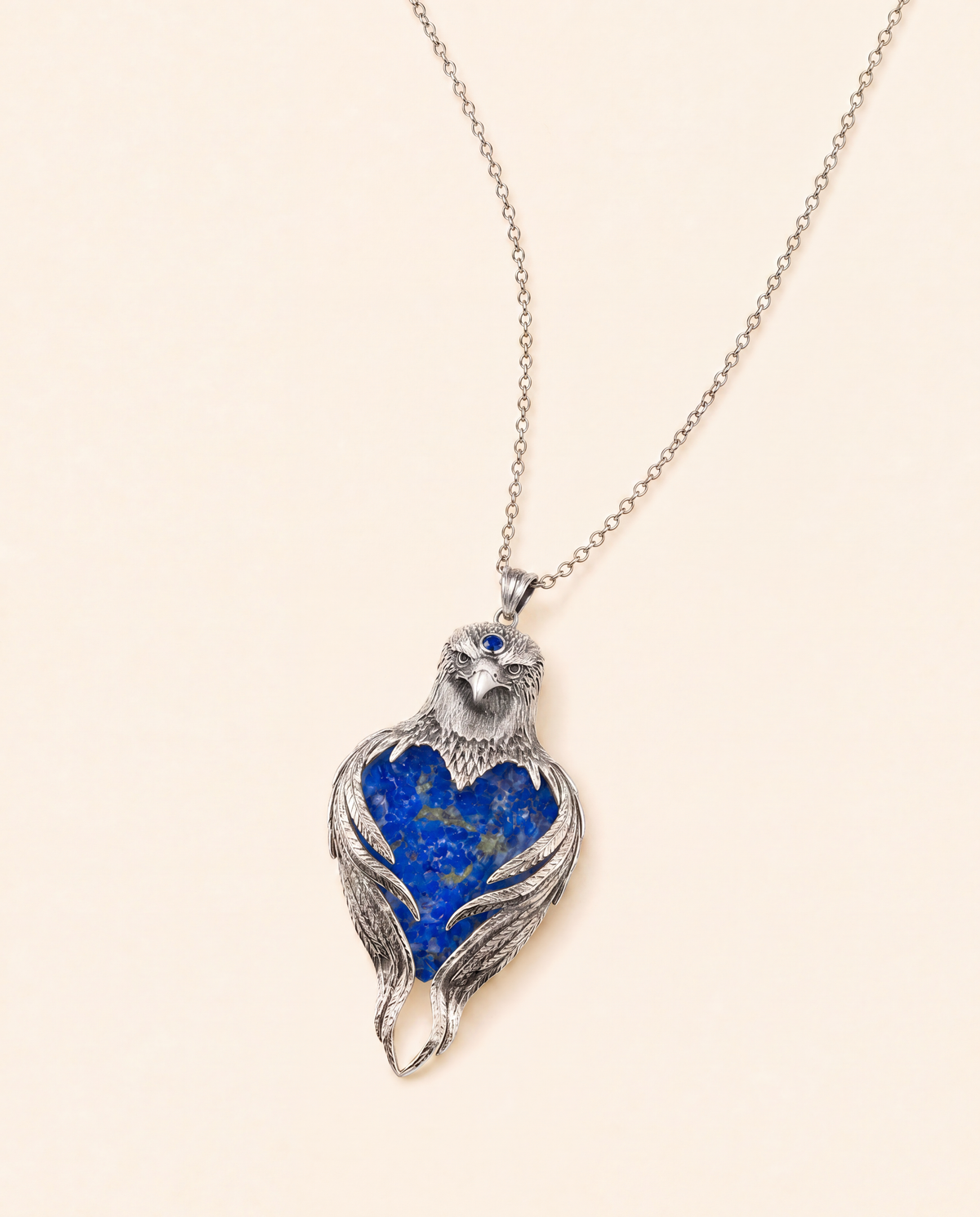 Vision-Nes Lapis Pendant — Silver