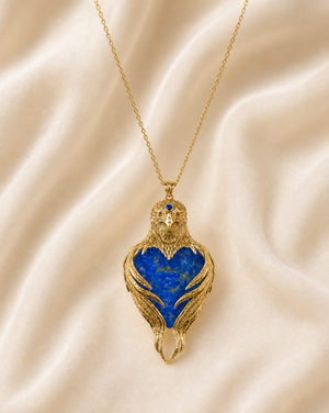 Vision-Nes Lapis Pendant — Gold