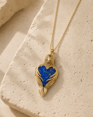 Vision-Nes Lapis Pendant — Gold