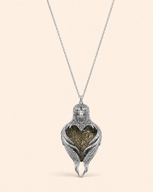Vision-Nes Pyrite Pendant — Silver