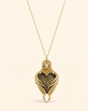 Vision-Nes Pyrite Pendant — Gold